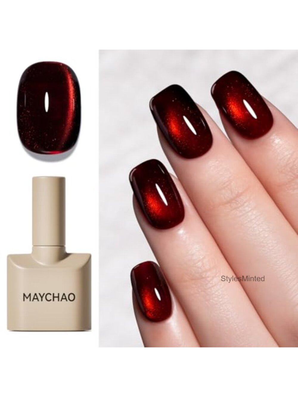 Cat Eye Gel Nail Polish 15ML Holographic Magnetic Soak Off Manicure